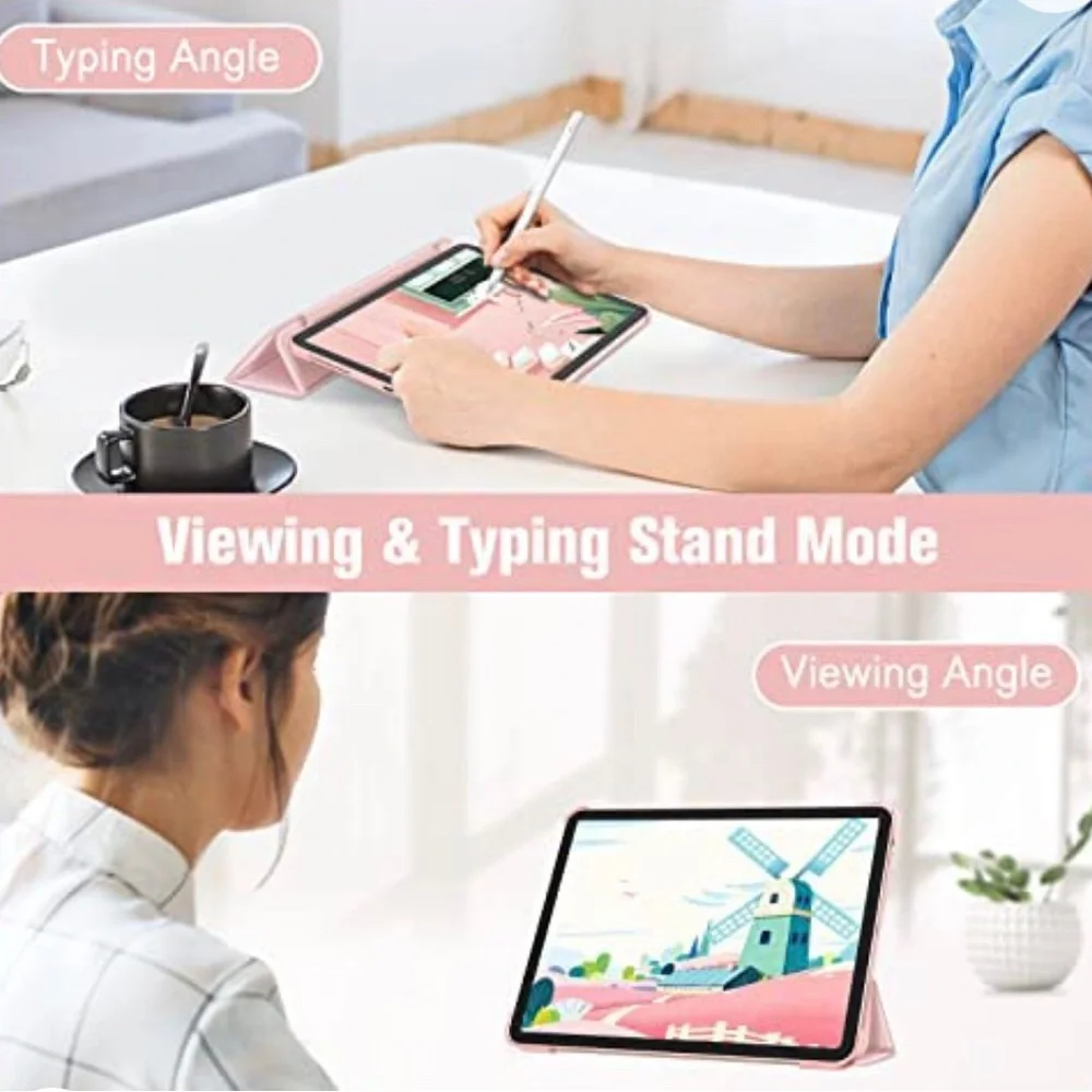 SlimShell Case for iPad Air [Magnetic Clasp] Lightweight Stand, Rose Gold